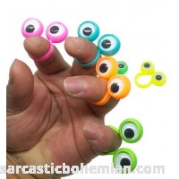 YOYOSTORE 12PC Randomly Color Eye Finger Puppets Googly Eyes Rings Eyeball Ring Eye Monster Finger for Kids Party Favor Easter Toys B07P8SSG35